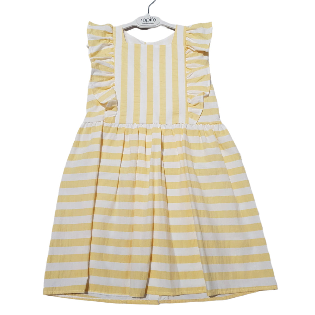 Rapife Girls Lemon Stripe Dress