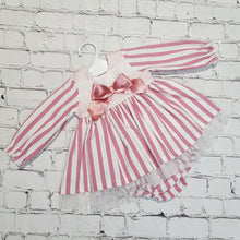 Load image into Gallery viewer, Ceyber Baby Girls Dusky Pink Stripe Dress