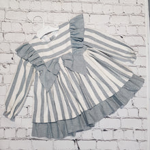 Load image into Gallery viewer, Ceyber Older Girls Grey Stripe Dress