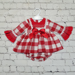 Ceyber Baby Girls Red Check Dress