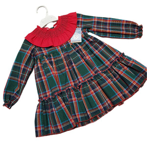 Ceyber Older Girls Green tartan Dress