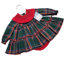 Load image into Gallery viewer, Ceyber Baby Girls Green Tartan Dress