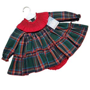 Ceyber Baby Girls Green Tartan Dress