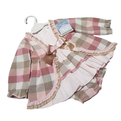 Ceyber Baby Girls Dusky and Tan Dress