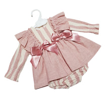 Load image into Gallery viewer, Ceyber Baby Girls Dusky Double Bow Dress