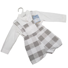 Load image into Gallery viewer, Ceyber Baby Boys Grey Check H-Bar Set