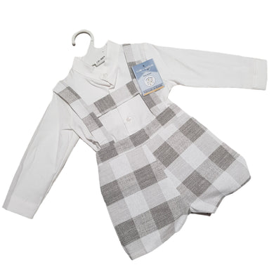 Ceyber Baby Boys Grey Check H-Bar Set