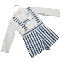 Load image into Gallery viewer, Ceyber Baby Boys Navy Stripe H-Bar Set