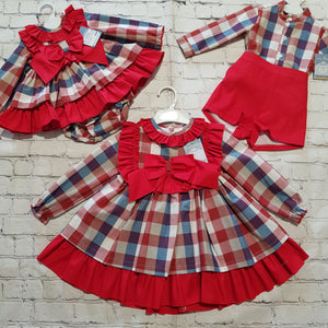 Ceyber Boys Red and Blue Check Set