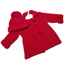 Load image into Gallery viewer, Red Pram Jacket &amp; Hat