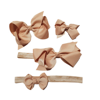 Tan Hair Bow