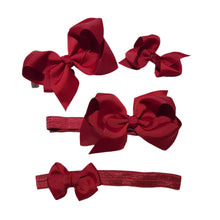 Load image into Gallery viewer, Burgundy Hair Bow