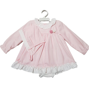 Baby Ferr Baby Girls Pink Dots Dress