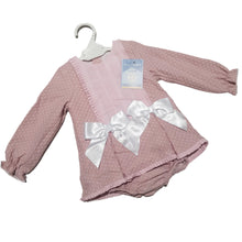 Load image into Gallery viewer, Ceyber Baby Girls Pink Double Bow Dress