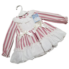 Load image into Gallery viewer, Ceyber Baby Girls Candy Pink Stripe Dress