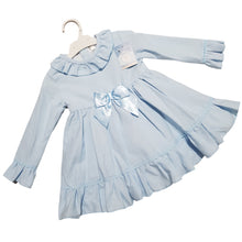 Load image into Gallery viewer, Ceyber Older Girls Blue Bow Dress