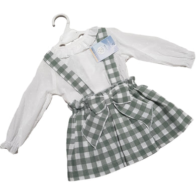 Ceyber Green Check Skirt Set