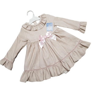 Ceyber Older Girls Beige and Pink Dress