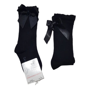 Carlomagno Black Bow Knee High