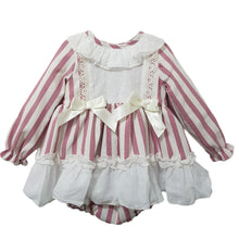 Load image into Gallery viewer, Ceyber Baby Girls Candy Pink Stripe Dress