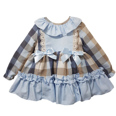 Ceyber Baby Girls Blue Check Dress