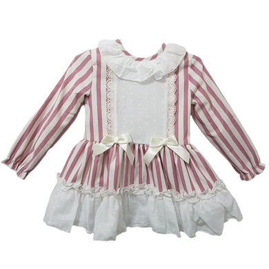 Ceyber Older Girls Candy Pink Stripe Dress