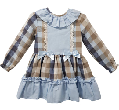 Ceyber Older Girls Blue Check Dress