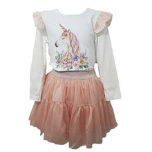 Load image into Gallery viewer, Neon Kids Unicorn Skirt Set