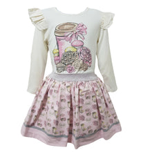 Load image into Gallery viewer, Neon Kids Coffee Skirt Set