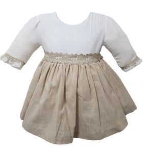 Baby Ferr Older Girls Beige Dress