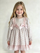 Load image into Gallery viewer, Ceyber Girls Pink Rocking Horse Double Bow Dress