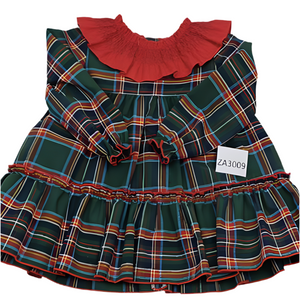 Ceyber Older Girls Green tartan Dress