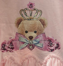 Load image into Gallery viewer, Giorgio Bambini Older Girls Pink Tulle Crowned Bear Legging Set