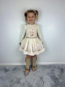 Giorgio Bambini Beige Castle Skirt Set