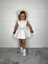 Load image into Gallery viewer, Ceyber Girls Pink Waffle Double Bow Dress