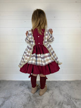 Load image into Gallery viewer, Ceyber Girls Burgundy and Tan Dress