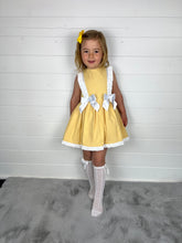 Load image into Gallery viewer, Ceyber Girls Yellow Double Bow Dress