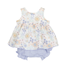 Load image into Gallery viewer, Calamaro Baby Girls Blue Floral Dress Set