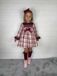 Ceyber Smock Burgundy Dress