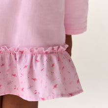 Load image into Gallery viewer, Rapife Girls Pink Bird Print Dress