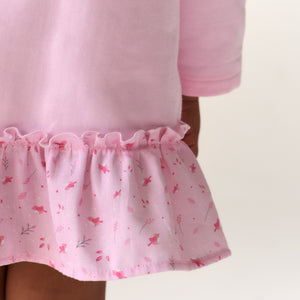 Rapife Girls Pink Bird Print Dress