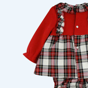 Baby Ferr Baby Girls Red Check Dress