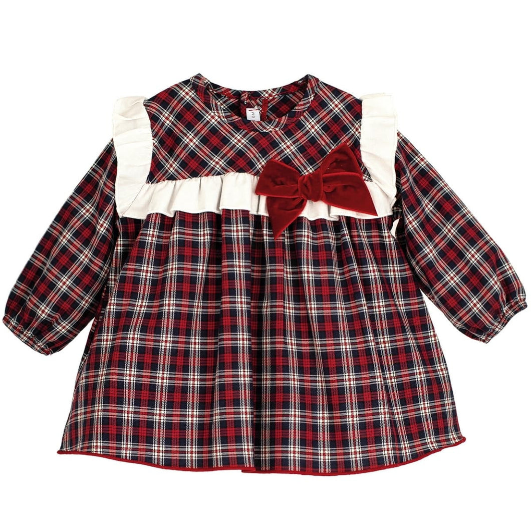 Calamaro Older Girls Navy and and Red Dress Monzon Collection