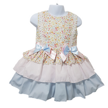 Load image into Gallery viewer, Ceyber Older Girls Pink and Blue Floral Puffball Style Dress