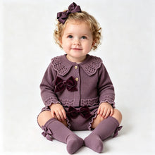 Load image into Gallery viewer, Dulce De Fresa Baby Girls Plum Knit Set