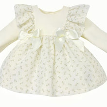 Load image into Gallery viewer, Wee Me Baby Girls Cream Floral Dress
