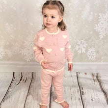 Load image into Gallery viewer, Beau Kids Pink Love Heart Knit Set