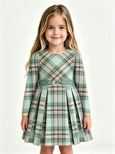 Load image into Gallery viewer, Mayoral Older Girls Green Plaid Dress