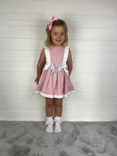 Load image into Gallery viewer, Ceyber Girls Pink Cherry Double Bow Dress