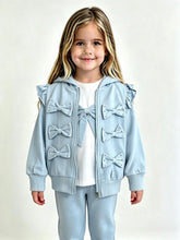 Load image into Gallery viewer, Giorgio Bambini Older Girls Blue Bow 3 Piece Lounge Set
